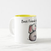 Éléphant de bébé avec la tasse d'amis d'abeille (Devant gauche)