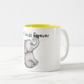 Éléphant de bébé avec la tasse d'amis d'abeille (Devant droit)