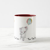 Éléphant de bébé avec la tasse de ballon (Centre)
