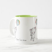 Éléphant de bébé avec la tasse de ballon (Devant gauche)