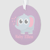 Éléphant de bébé avec le décor de pièce de crèche (devant)