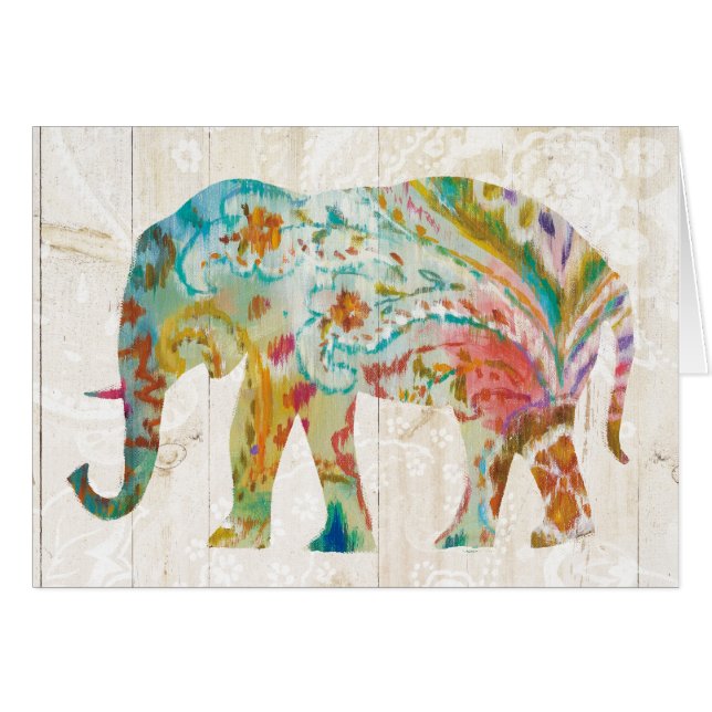 Éléphant de Boho Paisley II (Devant horizontal)