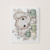 Eléphant De Chute Et Puzzle Citrouille (Vertical)