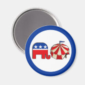 Eléphant de cirque républicain et aimant de tente (Recto/Verso)
