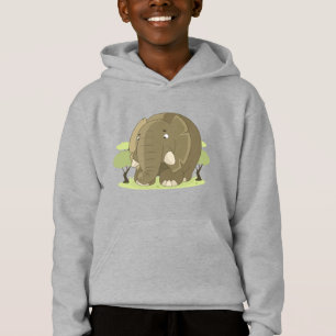 Éléphant de Dessin Animé Mignon Aventure dans la N