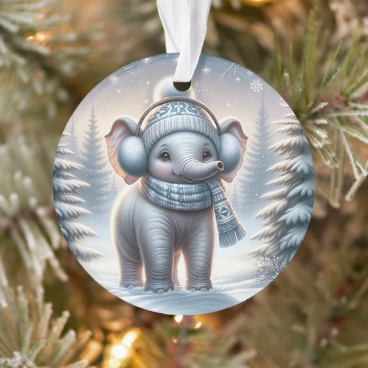 Éléphant de jour de neige douillet (Arbre)