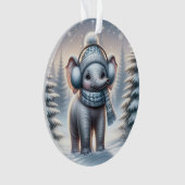 Éléphant de jour de neige douillet (devant)