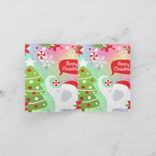 Eléphant de Noël blanc (Intérieur)