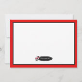 Eléphant de Santa Hat - Invitations de Noël (Dos)