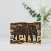 Elephant deco briefkaart (Staand voorkant)