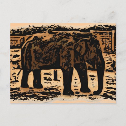 Elephant deco briefkaart (Voorkant)