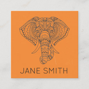 Elephant design moderne, stijlvolle creatieve indu vierkante visitekaartje
