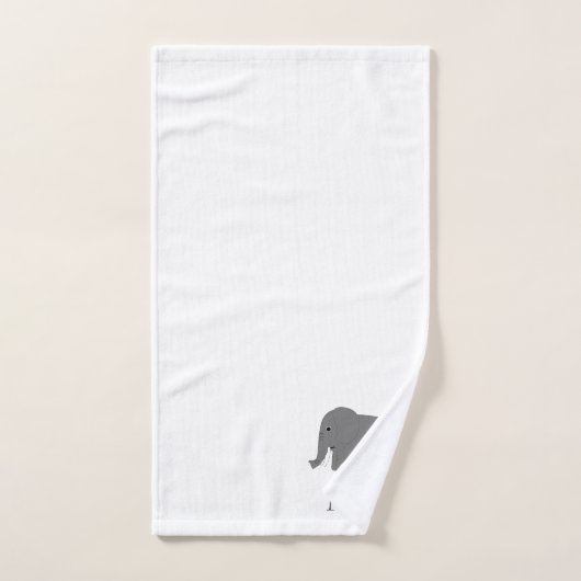 Elephant Design Monogrammed (Serviette à main)
