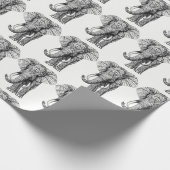 Elephant Design Wrapping Paper Cadeaupapier (Hoek)