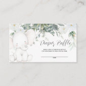 Elephant Diaper Raffle Card Informatiekaartje (Voorkant)