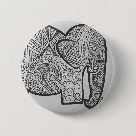 Elephant Doodle Button