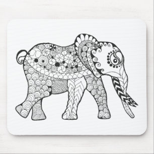 Elephant Doodle Muismat
