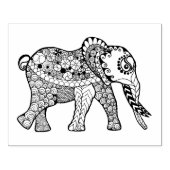 Elephant Doodle Rubberstempel (Afrduk)