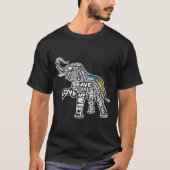 Elephant Down Syndroom Dag Sensibilisatie Motivati T-shirt (Voorkant)