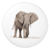 elephant drawer pull keramische knop (Voorkant)