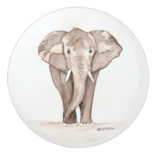 elephant drawer pull keramische knop (Voorkant)