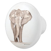 elephant drawer pull keramische knop (Rechts)