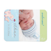 Elephant Dream Baby Boy Aankondiging Magneet (Horizontaal)