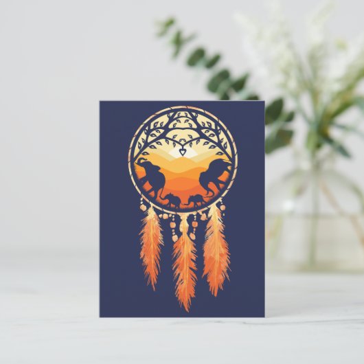 Elephant Dream Catcher briefkaart (Staand voorkant)