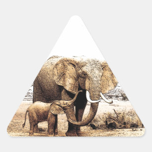 Elephant Driehoek Sticker