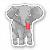 Elephant Drink mok Sticker (Voorkant)