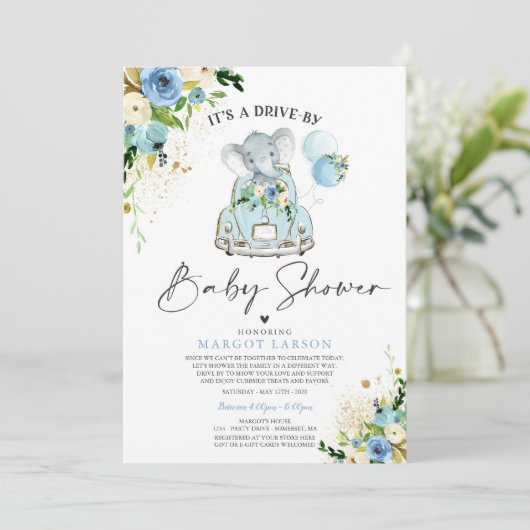 Elephant Drive beroemd gemaakt door Baby shower In Kaart (Staand voorkant)