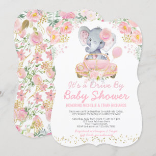 Elephant Drive beroemd gemaakt door Baby shower Pa Kaart