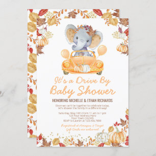 Elephant drive by Baby shower parade Invision Kaart