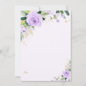 Elephant Drive door Baby shower Uitnodiging Paarse (Achterkant)