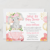 Elephant Drive op uitnodiging van het Baby shower (Voorkant)