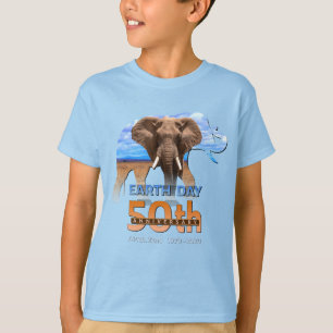 Elephant Earth Day 50th Jubileum Gift T-shirt