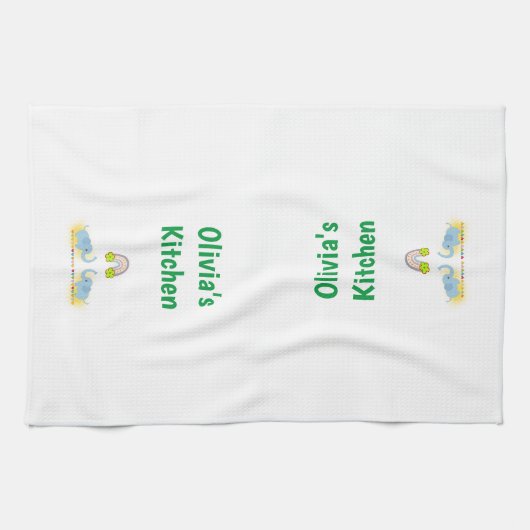 Eléphant Eau Couleur Cuisine Serviette à main (Horizontal)