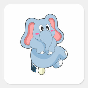 Elephant Egg Vierkante Sticker