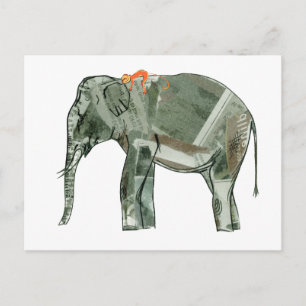 Elephant en aap briefkaart