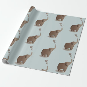 Elephant- en baby-verpakkingspapier cadeaupapier