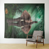 Elephant en Bunny Wandkleed (In Situ (horizontaal))