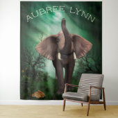 Elephant en Bunny Wandkleed (In situ)