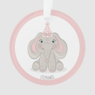 Elephant en Casquette de fête d'anniversaire