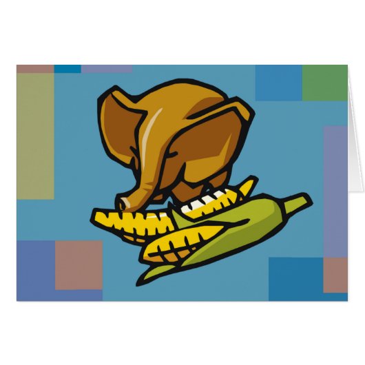 Elephant en Corn voor Kwanzaa (Voorkant Horizontaal)