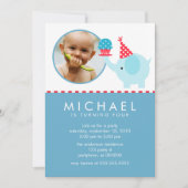 Elephant en Cupcake Custom Photo Kaart (Voorkant)