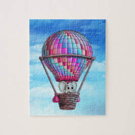 Elephant- en heteluchtballon legpuzzel