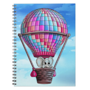 Elephant- en heteluchtballon notitieboek