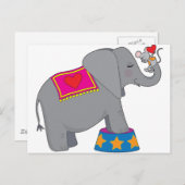 Elephant en muis briefkaart (Voorkant / Achterkant)