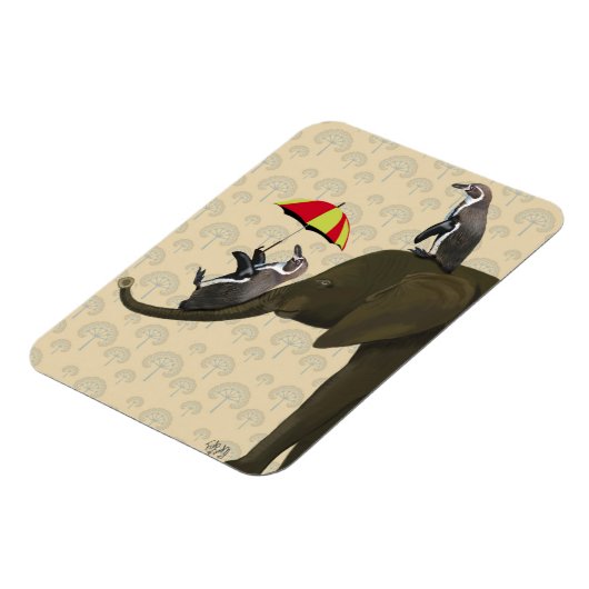 Elephant en pinguïns magneet (Linkerzijde)