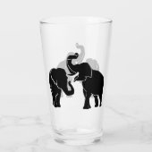 Eléphant en verre Couple Eléphants (Dos)